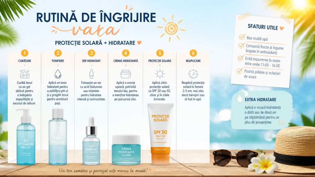 îngrijire ten vară România protecție solară hidratare