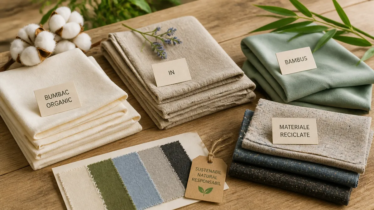 materiale textile sustenabile și eco-friendly pentru moda responsabilă