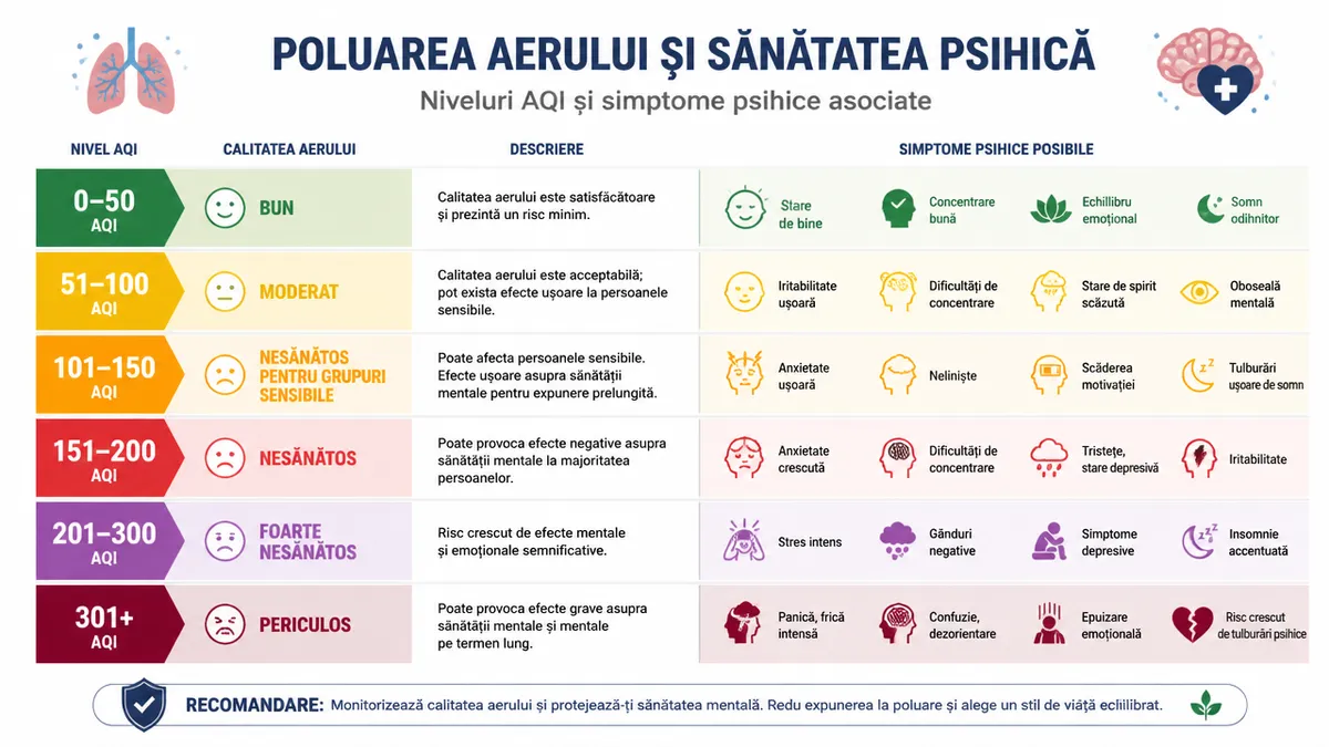 tabel poluare efecte psihice AQI