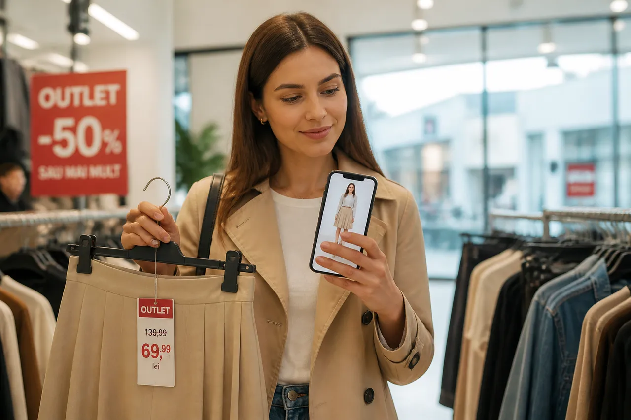 compararea prețului de referință la haine outlet