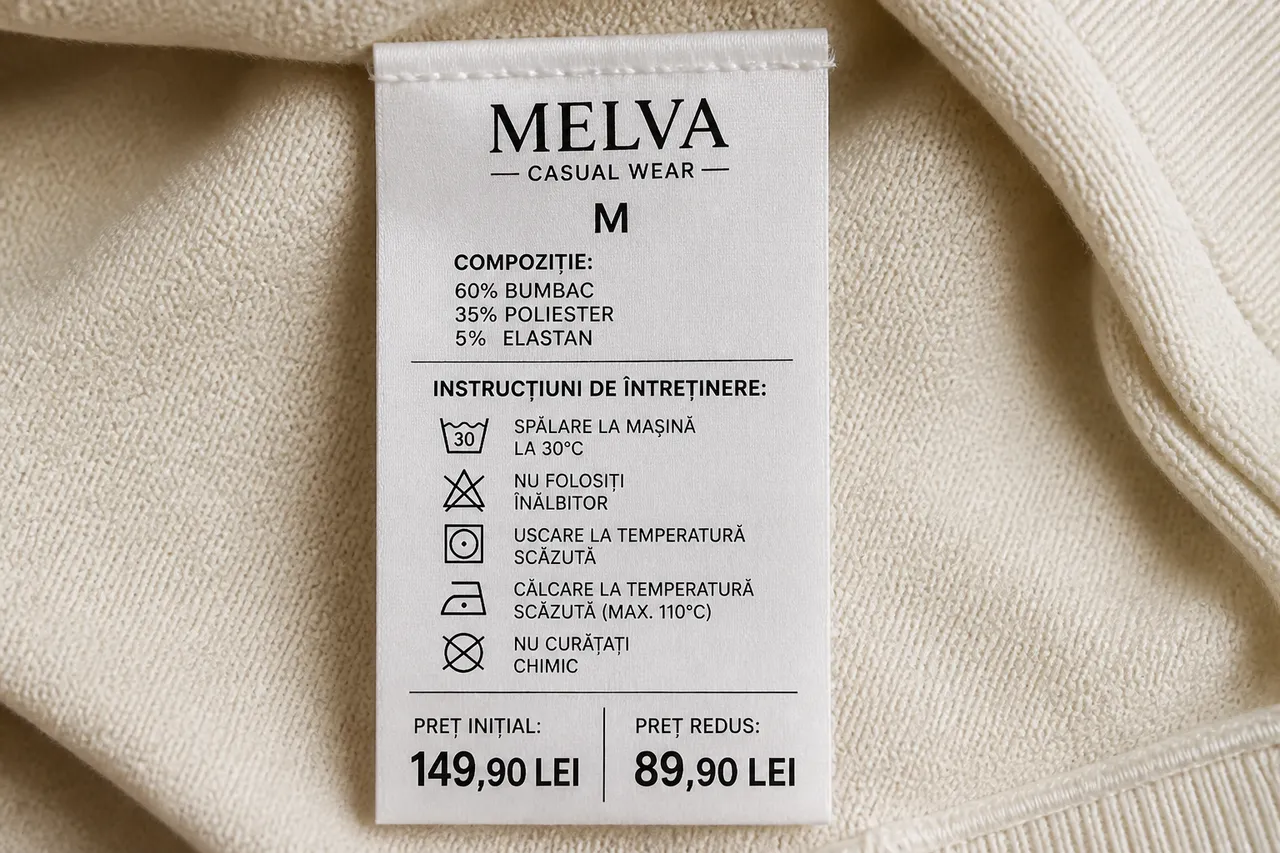 cum verifici eticheta unei haine din outlet