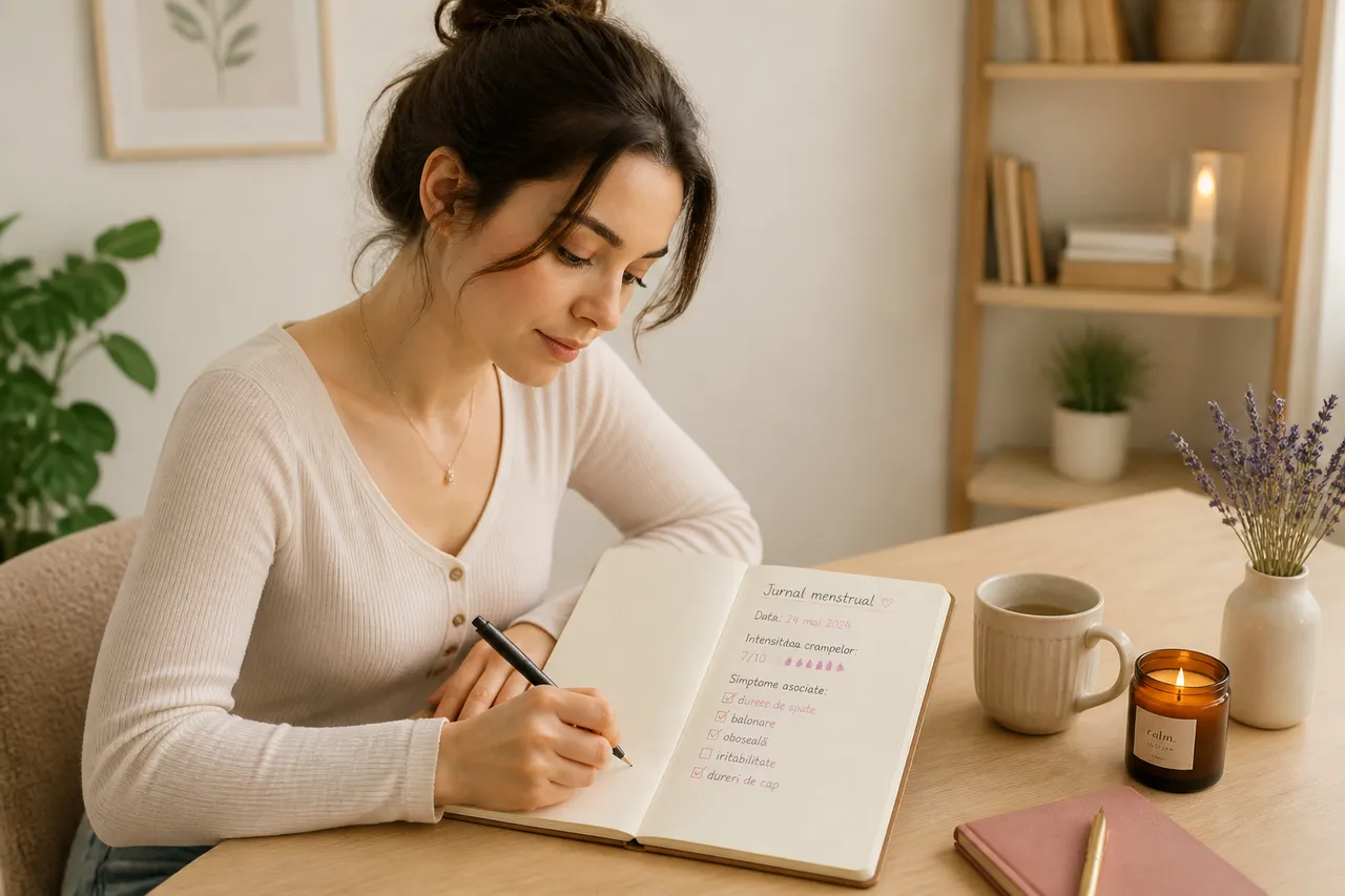 jurnal menstrual pentru monitorizarea durerii