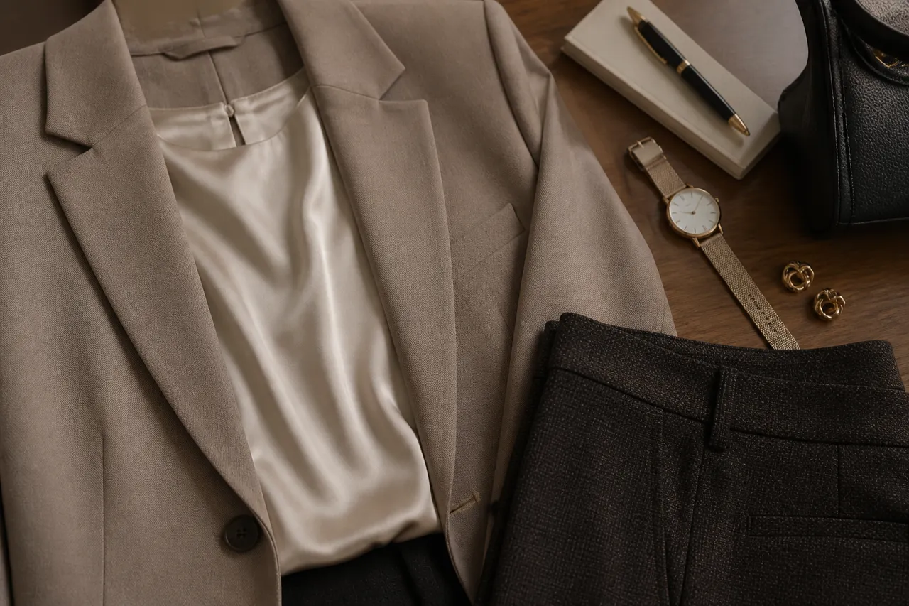 materiale elegante pentru ținute office feminine