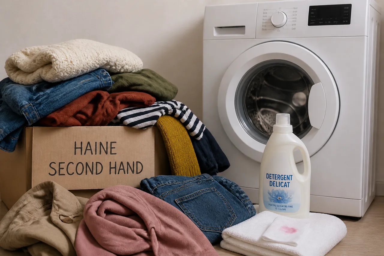spălarea corectă a hainelor second hand