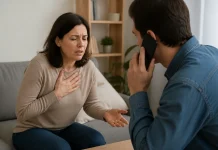 Durerea în piept poate fi panică sau urgență cardiacă Durerea în piept poate fi panică sau urgență cardiacă