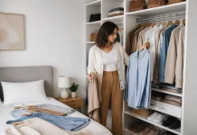 Hainele care fac un dressing mic să pară mai încăpător Hainele care fac un dressing mic să pară mai încăpător