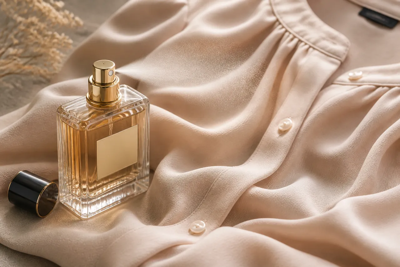 parfum aplicat pe haine pentru persistență îndelungată