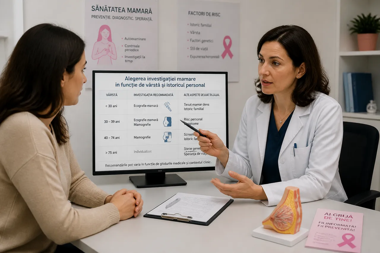 recomandarea medicului pentru mamografie sau ecografie mamară