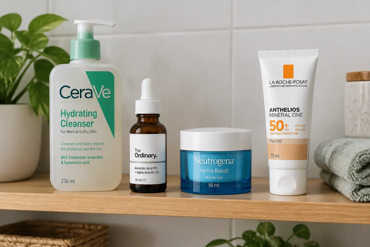 rutină de îngrijire simplă și produse cosmetice discutate în sarcină