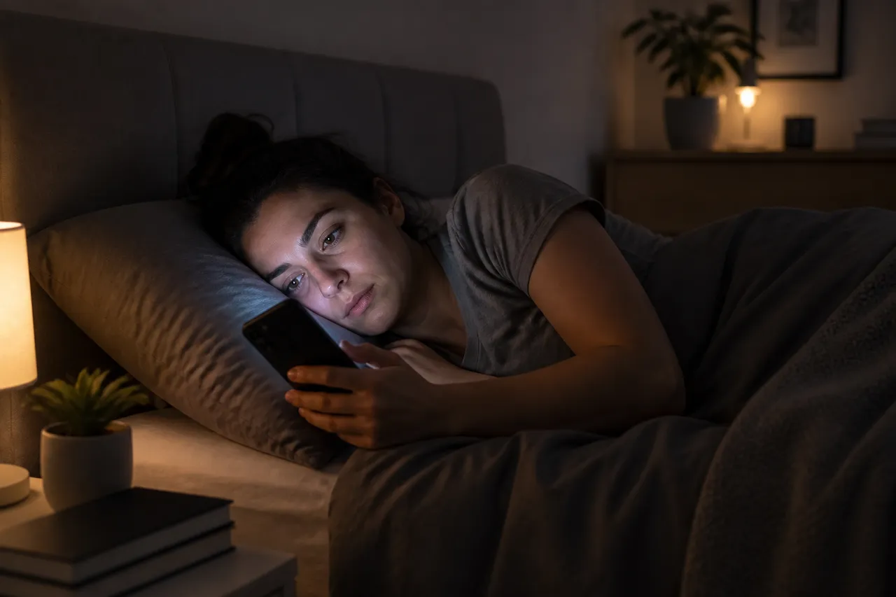 telefonul înainte de culcare și somnul femeilor